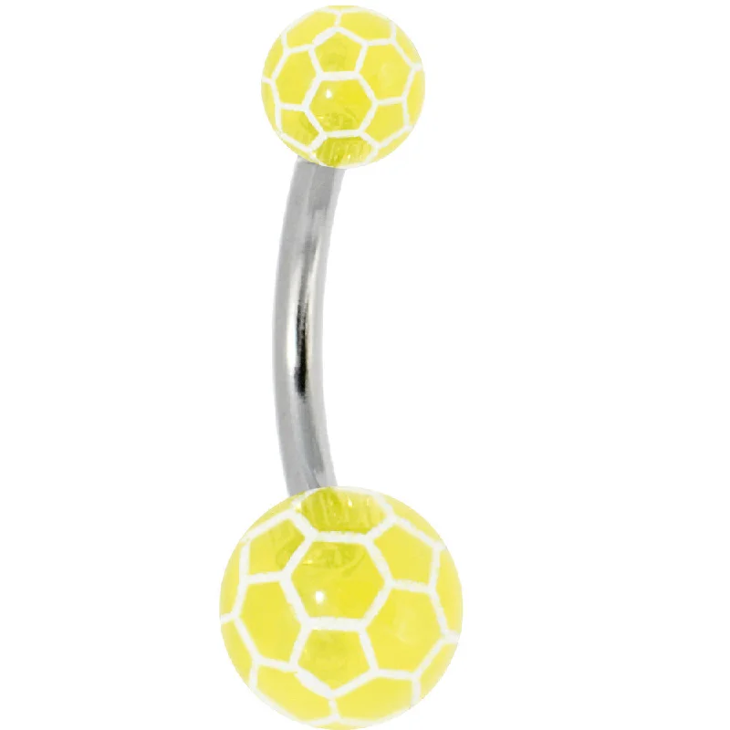 Belly Rings with Colorful Stones for Bold Fashion -Yellow PREMIER Soccer Ball Banana Belly Ring Belly Rings with Colorful Stones for Bold Fashion -Yellow PREMIER Soccer Ball Banana Belly Ring