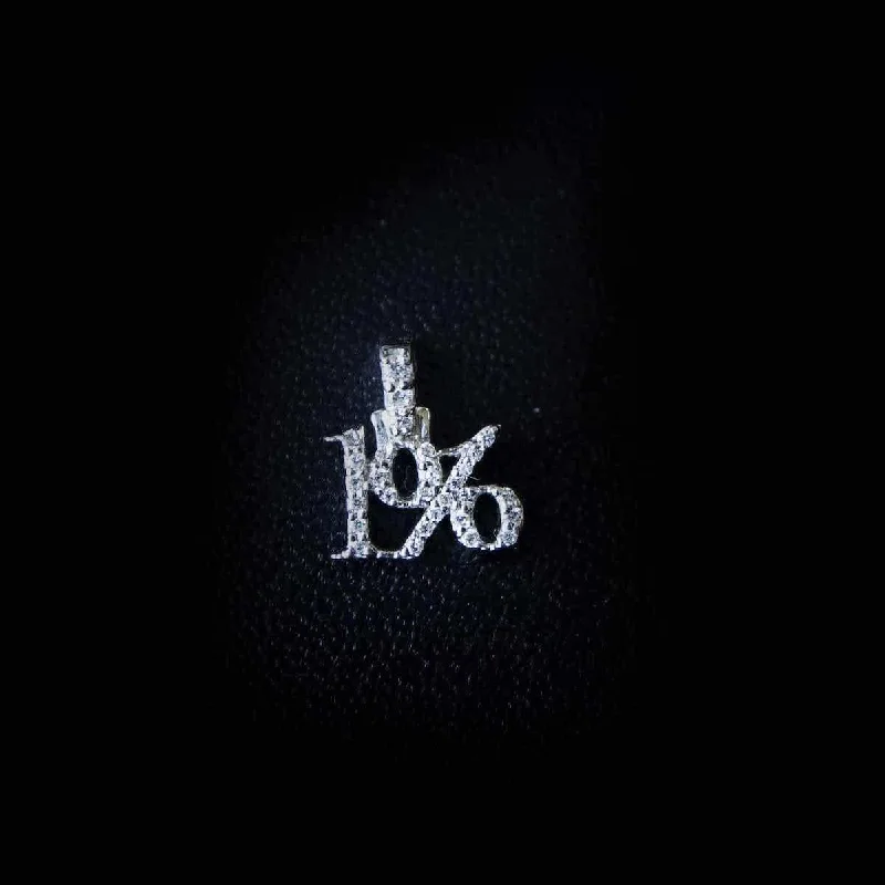 Exclusive Men's Necklaces & Pendants for the Modern Gentleman-Solid Gold 1% Pendant in White Gold Exclusive Men's Necklaces & Pendants for the Modern Gentleman-Solid Gold 1% Pendant in White Gold