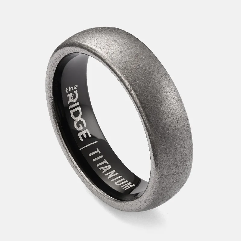 Top Men's Rings – Crafted for Every Style  Ridge 6mm Rounded Ring Set - Stonewashed Titanium