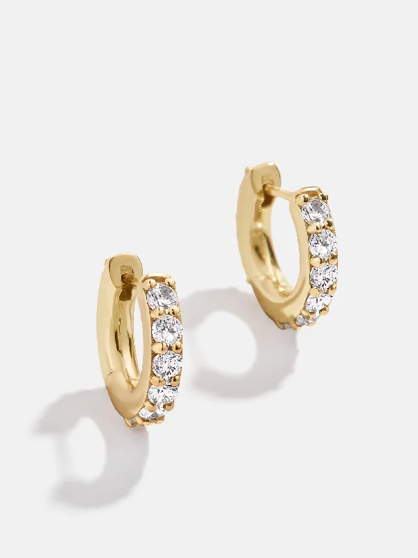 Women's Earrings – Elegant Designs for Every Personality--18K Gold Birthstone Huggie Earrings - Crystal Women's Earrings – Elegant Designs for Every Personality--18K Gold Birthstone Huggie Earrings - Crystal
