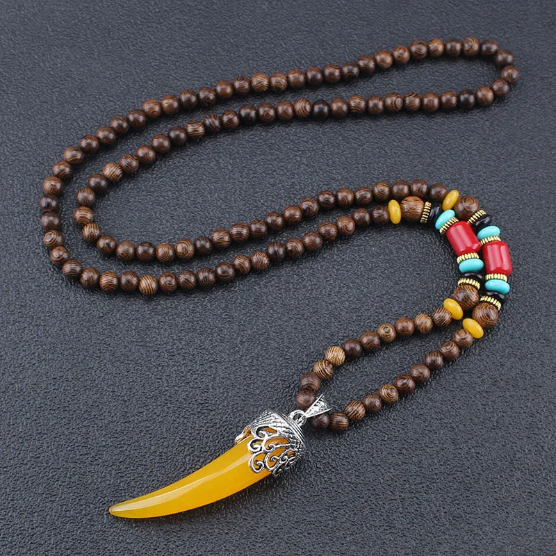 Shop Classic Women's Necklaces & Pendants with a Modern Twist-Buddha Stones Wenge Wood Turquoise Stone Horn Style Protection Meditation Necklace Pendant Shop Classic Women's Necklaces & Pendants with a Modern Twist-Buddha Stones Wenge Wood Turquoise Stone Horn Style Protection Meditation Necklace Pendant