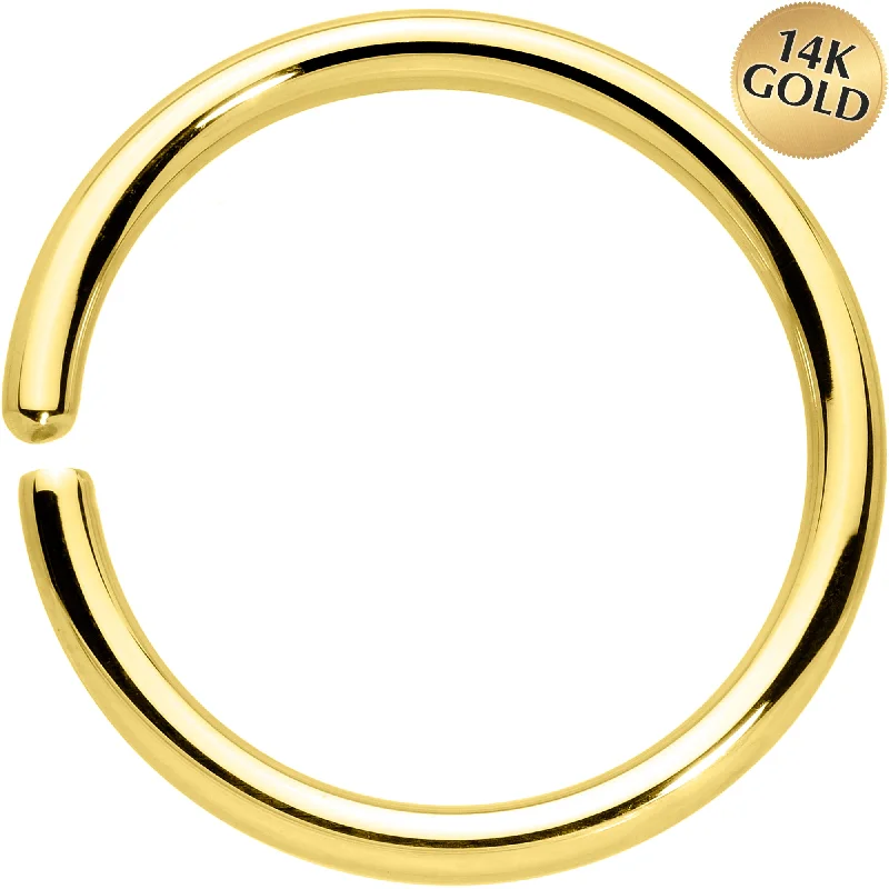 Women's Earrings – Elegant Designs for Every Personality--14 Gauge 1/2 Handcrafted Solid 14k Yellow Gold Seamless Circular Ring Women's Earrings – Elegant Designs for Every Personality--14 Gauge 1/2 Handcrafted Solid 14k Yellow Gold Seamless Circular Ring