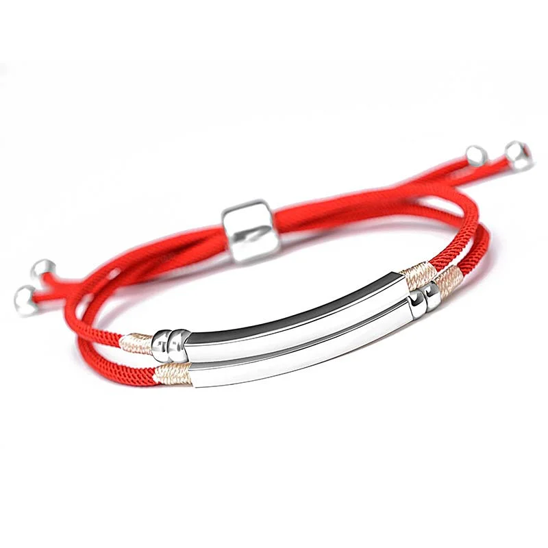 Designer Bracelets for Men with Bold Patterns-Buddha Stones 925 Sterling Silver Red String Layered Braid Bracelet Designer Bracelets for Men with Bold Patterns-Buddha Stones 925 Sterling Silver Red String Layered Braid Bracelet