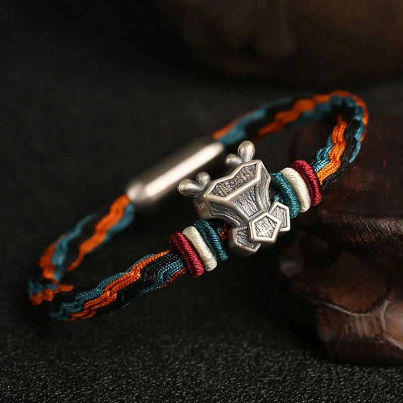 Adjustable Beaded Bracelets for Men with Natural Stones-Buddha Stones Handmade 999 Sterling Silver Year of the Dragon Chinese Zodiac Protection Colorful Reincarnation Knot Rope Bracelet Adjustable Beaded Bracelets for Men with Natural Stones-Buddha Stones Handmade 999 Sterling Silver Year of the Dragon Chinese Zodiac Protection Colorful Reincarnation Knot Rope Bracelet