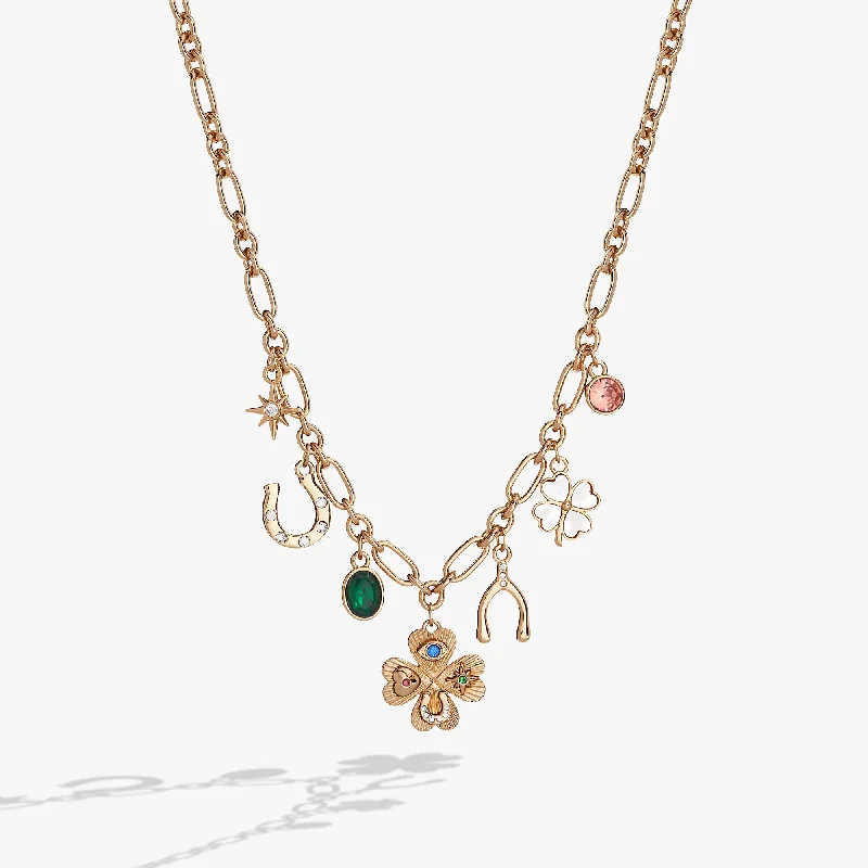 Shop Classic Women's Necklaces & Pendants with a Modern Twist-Lucky Four Leaf Clover Charm Necklace Shop Classic Women's Necklaces & Pendants with a Modern Twist-Lucky Four Leaf Clover Charm Necklace