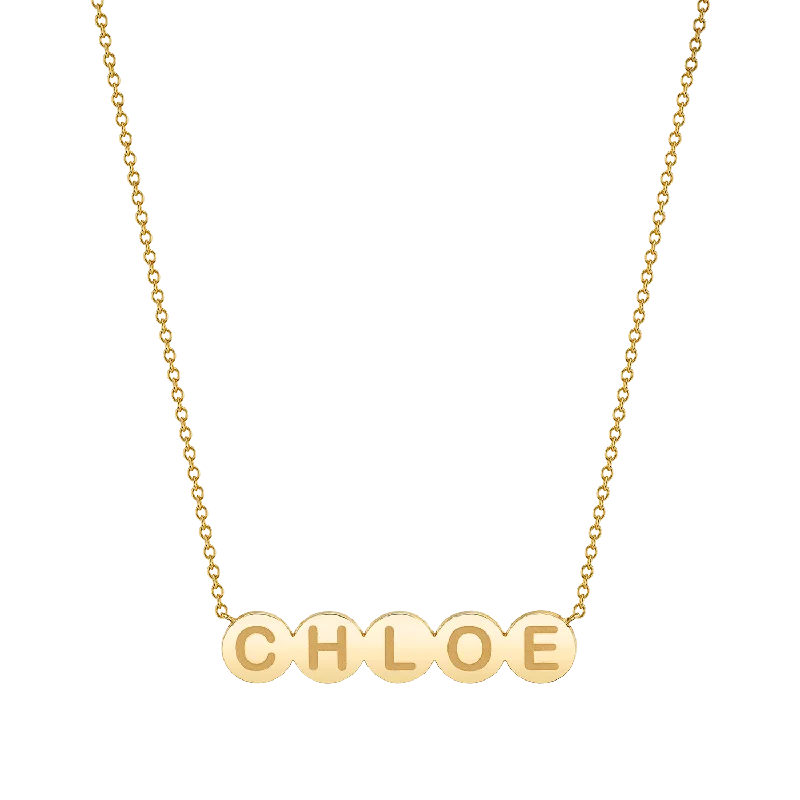 Shop Classic Women's Necklaces & Pendants with a Modern Twist-Bubble Round Engravable Necklace Shop Classic Women's Necklaces & Pendants with a Modern Twist-Bubble Round Engravable Necklace