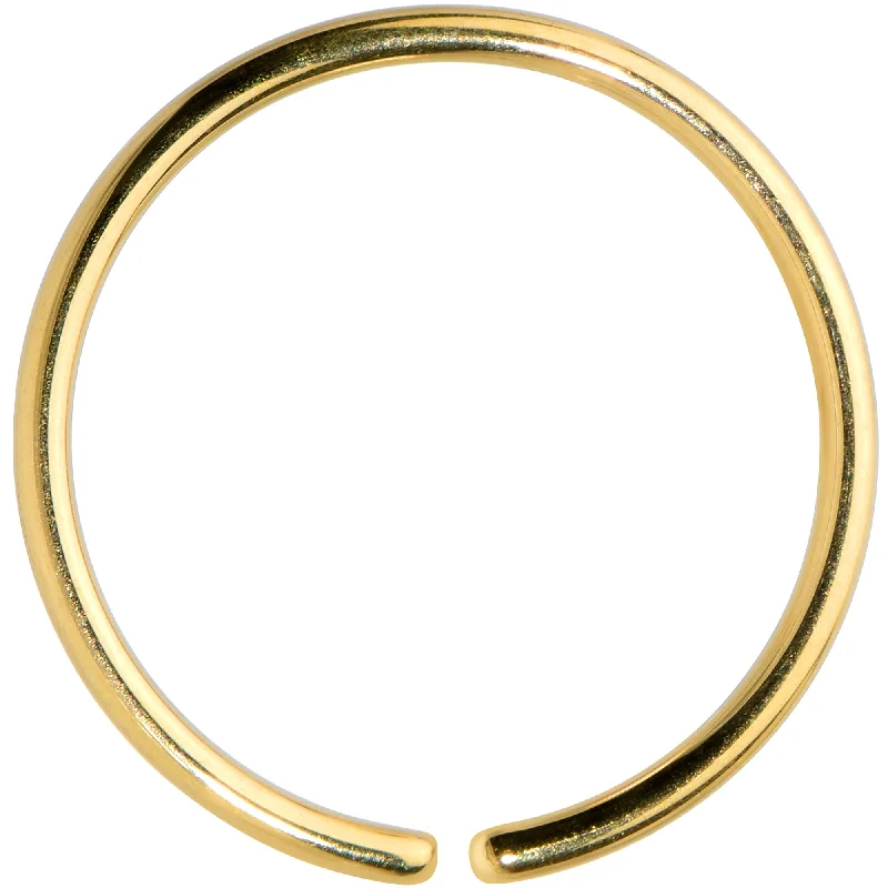 Nose Rings with Luxurious Appeal -20 Gauge 3/8 Gold Tone PVD Grade 23 Titanium Bendable Hoop Ring Nose Rings with Luxurious Appeal -20 Gauge 3/8 Gold Tone PVD Grade 23 Titanium Bendable Hoop Ring