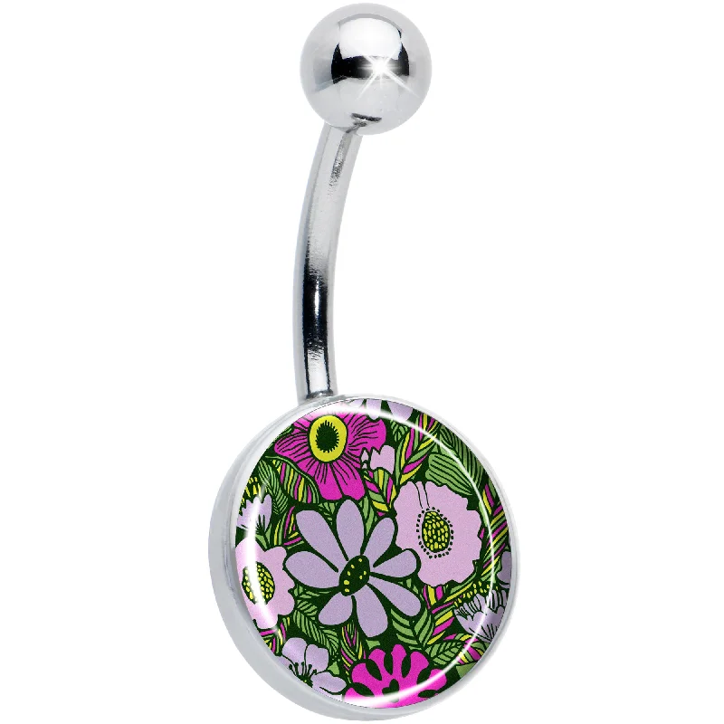 Belly Rings for Unique Fashion Statements -Blossom Creation Paradise of Pink Flowers Belly Ring Belly Rings for Unique Fashion Statements -Blossom Creation Paradise of Pink Flowers Belly Ring