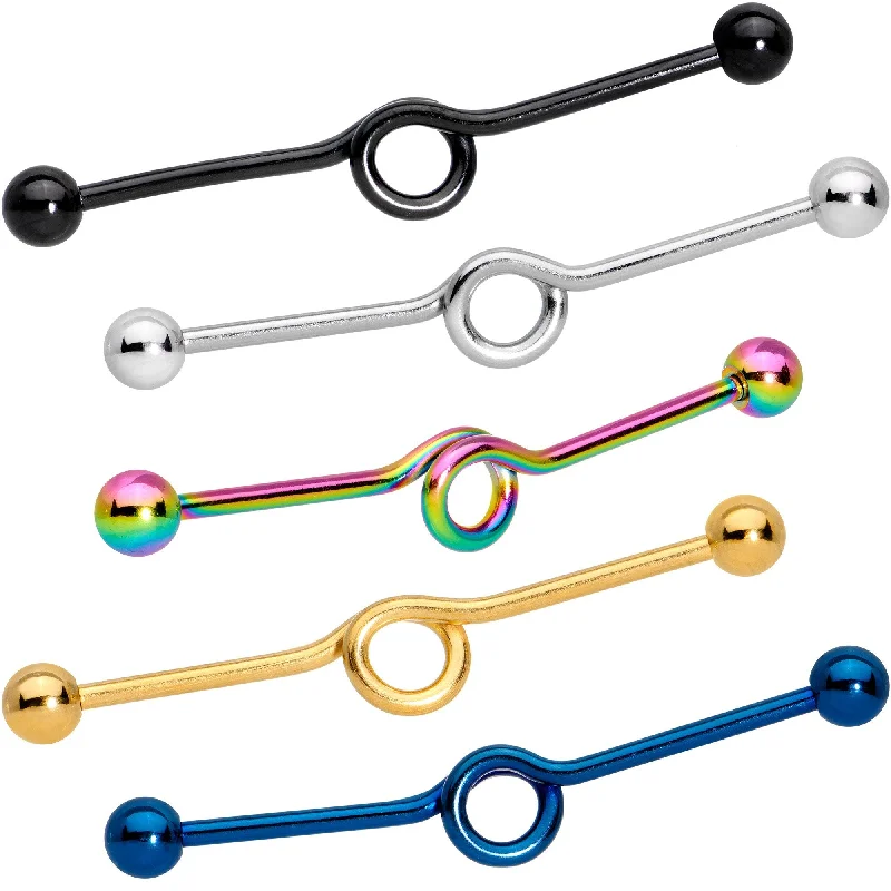 Women's Earrings – Elegant Designs for Every Personality--14 Gauge Multi Color Twist Industrial Project Bar Set of 5 40mm