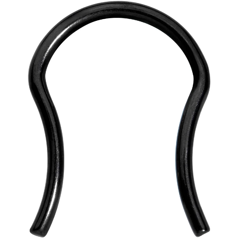 Nose Rings for Bold Fashion Choices -16 Gauge 5/8 Black ASTM F-136 Implant Grade Titanium Septum Retainer Nose Rings for Bold Fashion Choices -16 Gauge 5/8 Black ASTM F-136 Implant Grade Titanium Septum Retainer