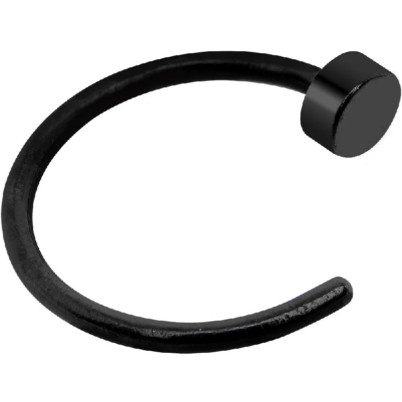 Nose Rings for Every Occasion -22 Gauge 1/4 Black PVD Plated Stainless Steel Nose Hoop Nose Rings for Every Occasion -22 Gauge 1/4 Black PVD Plated Stainless Steel Nose Hoop
