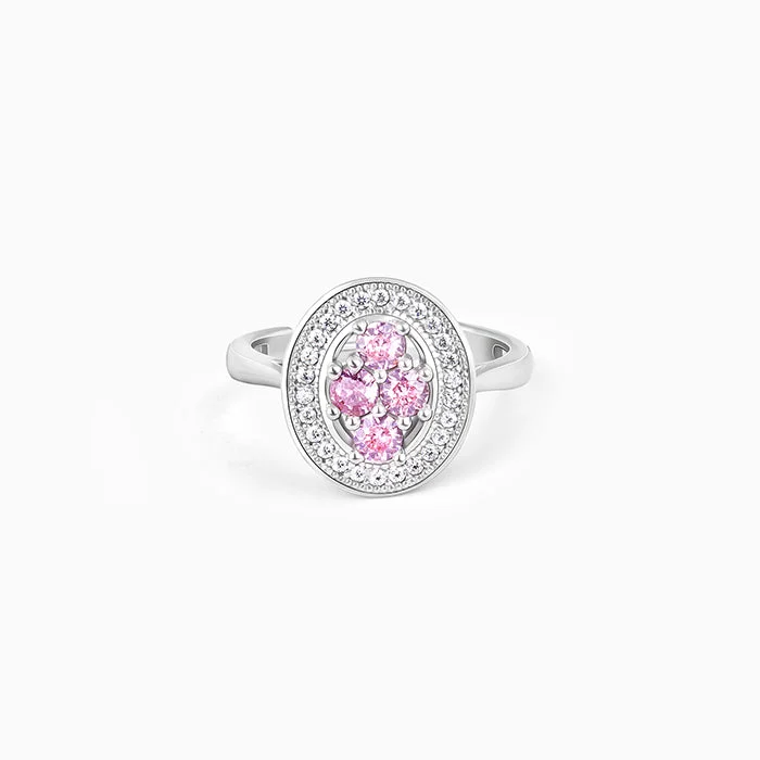 Chic Women's Rings for Fashion-Forward Looks-Silver Exquisite Ovalis Ring