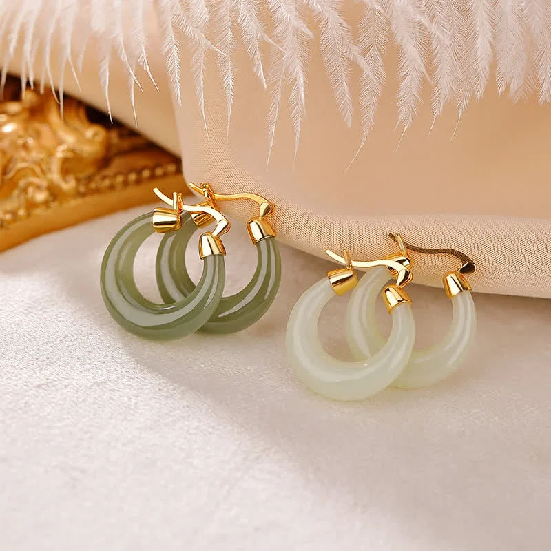 Women's Earrings – Elegant Designs for Every Personality--Buddha Stones Round Jade Cyan Jade Prosperity Luck Drop Earrings Women's Earrings – Elegant Designs for Every Personality--Buddha Stones Round Jade Cyan Jade Prosperity Luck Drop Earrings