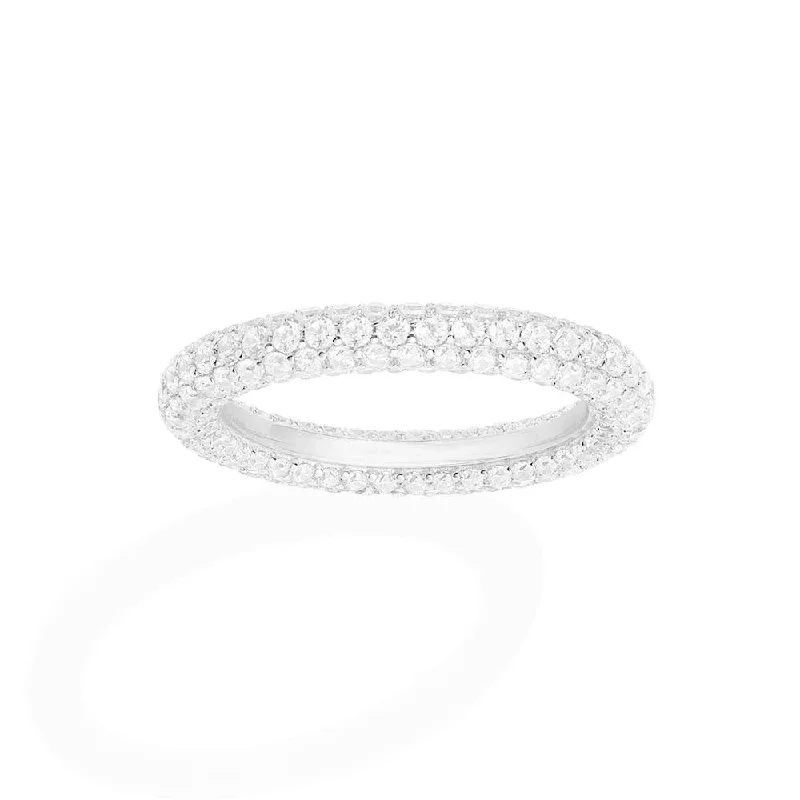 Chic Women's Rings for Fashion-Forward Looks-Pavé Ring