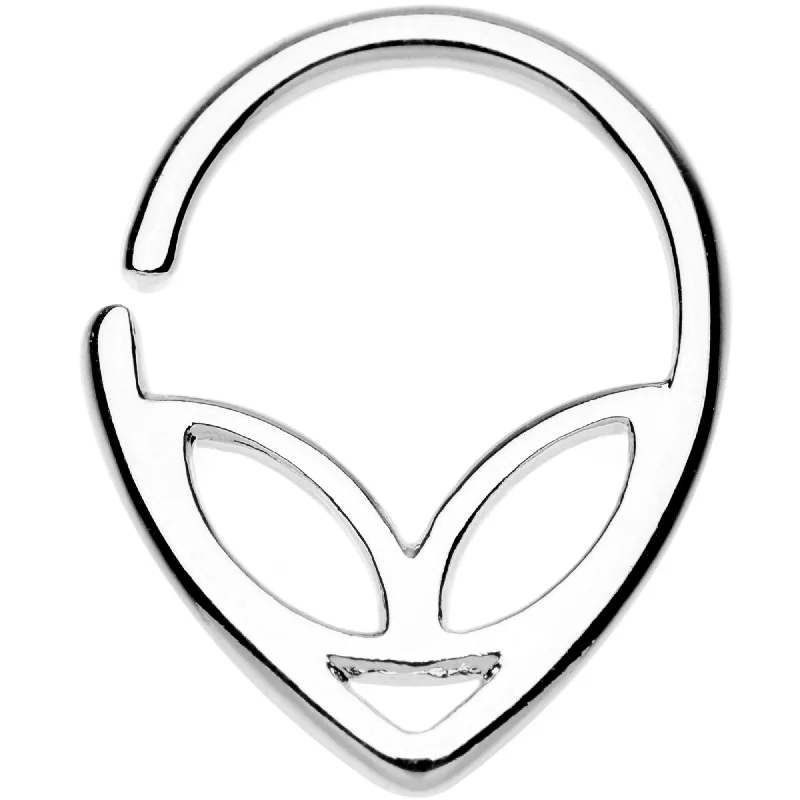 Nose Rings with Elegant Designs -16 Gauge 3/8 UFO Alien Septum Ring
