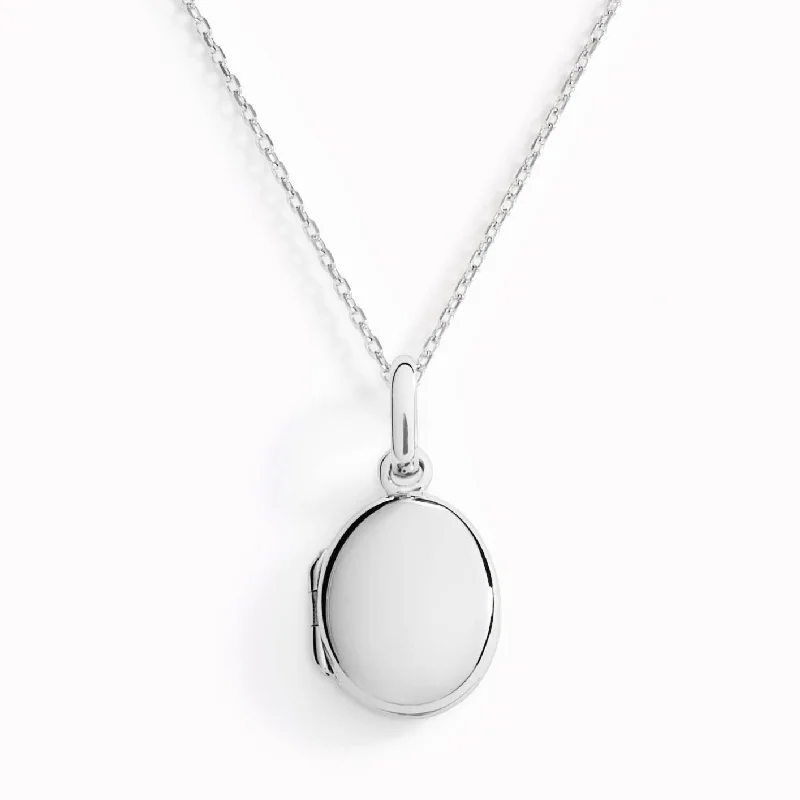 Shop Classic Women's Necklaces & Pendants with a Modern Twist-Locket Necklace Silver - Marte Shop Classic Women's Necklaces & Pendants with a Modern Twist-Locket Necklace Silver - Marte