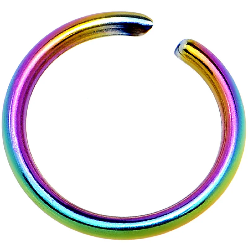 Fashion-Forward Nose Rings with Elegant Touch -20 Gauge 1/4 Rainbow Anodized Annealed Steel Seamless Circular Ring Fashion-Forward Nose Rings with Elegant Touch -20 Gauge 1/4 Rainbow Anodized Annealed Steel Seamless Circular Ring