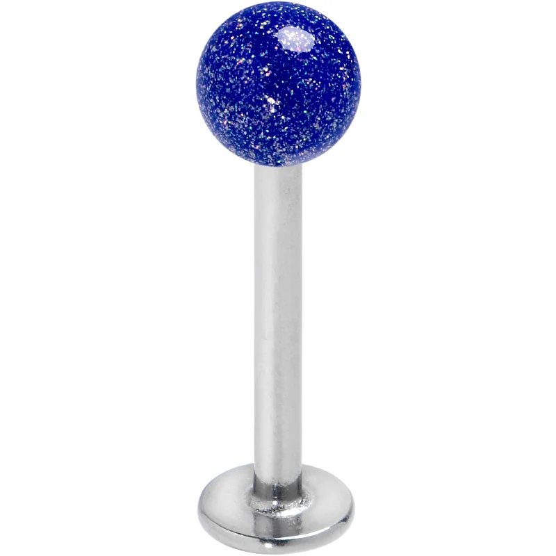 Lip Rings for Modern Fashion16 Gauge 3/8 Shimmer Midnight Blue End Labret Monroe Tragus