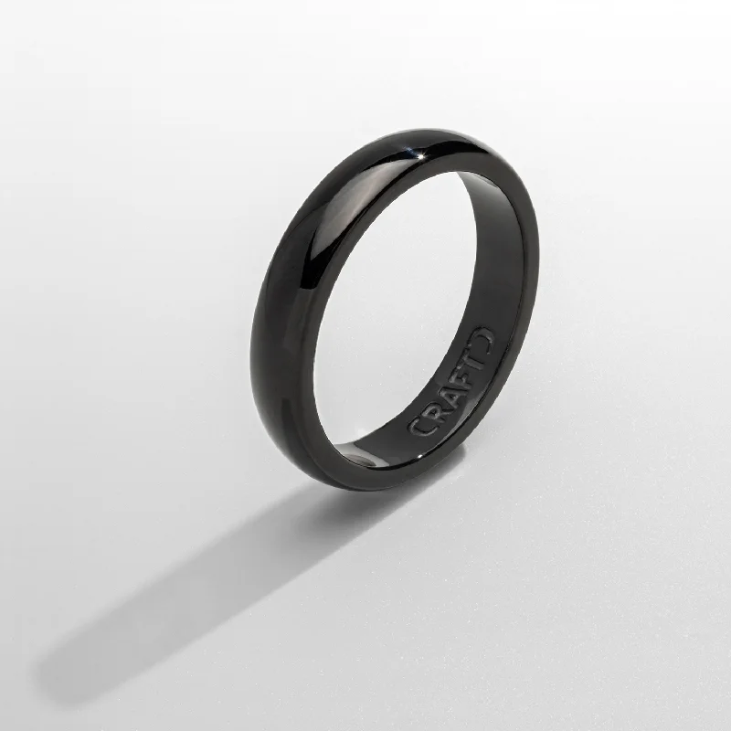 Top Men's Rings – Crafted for Every Style  Round Band Ring (Black) 5mm