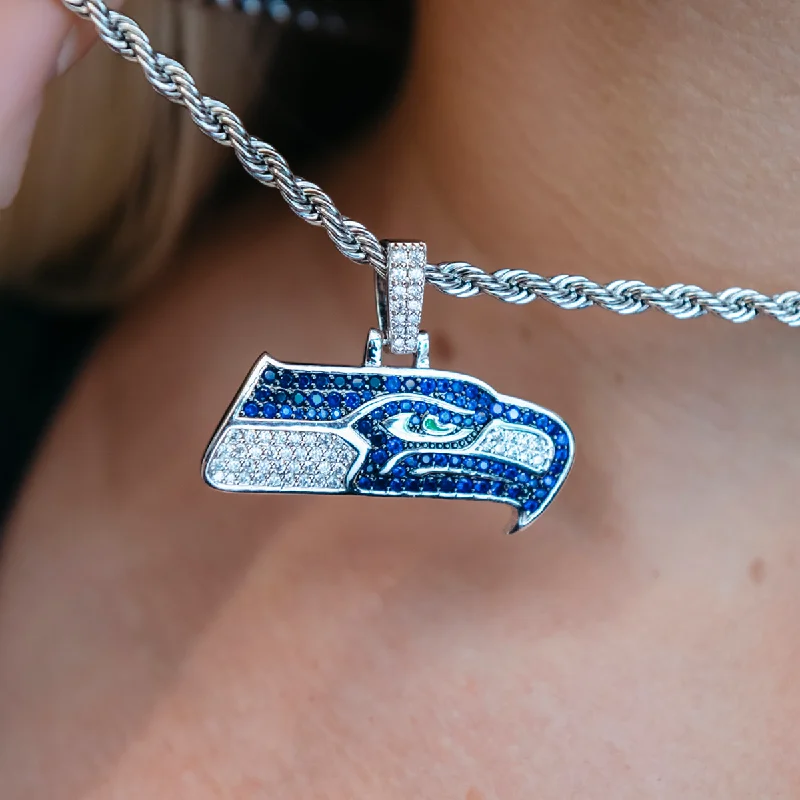 Shop Classic Women's Necklaces & Pendants with a Modern Twist-Seattle Seahawks Official NFL Pendant Shop Classic Women's Necklaces & Pendants with a Modern Twist-Seattle Seahawks Official NFL Pendant