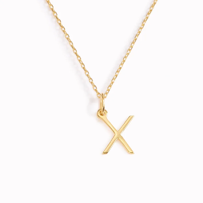 Shop Classic Women's Necklaces & Pendants with a Modern Twist-X Necklace / Gold Initial Necklace Shop Classic Women's Necklaces & Pendants with a Modern Twist-X Necklace / Gold Initial Necklace