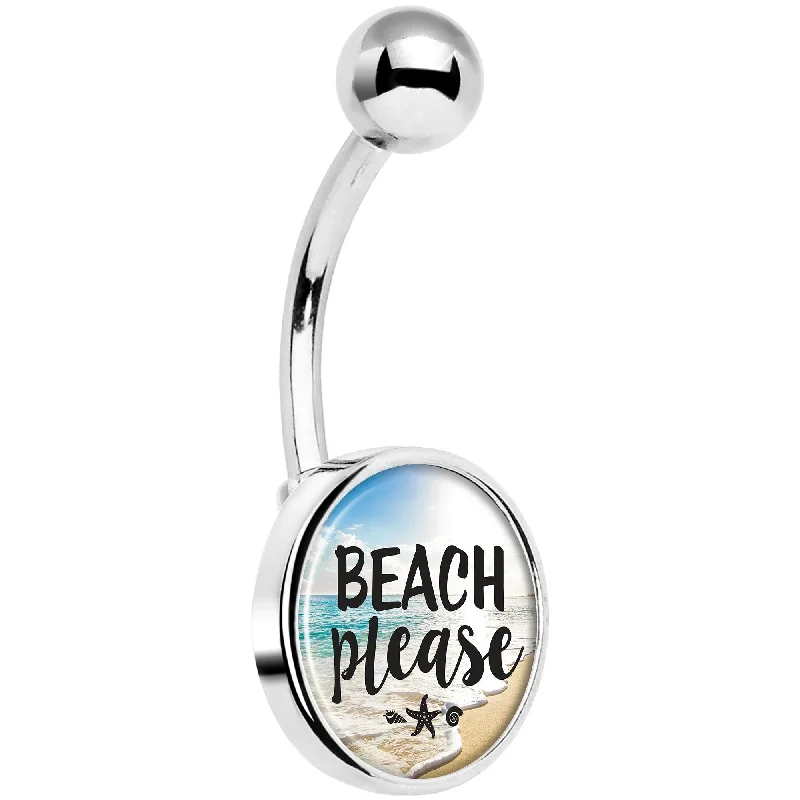 Belly Rings with Modern and Chic Styles -Tropical Paradise Beach Please Belly Ring