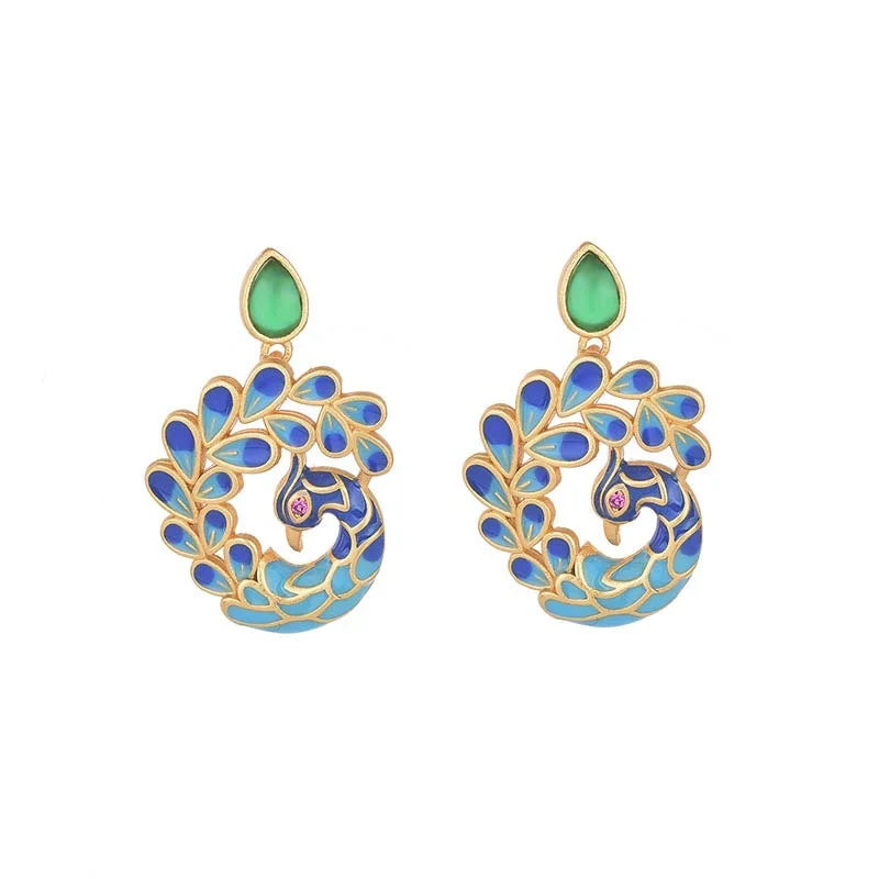 Women's Earrings – Elegant Designs for Every Personality--Buddha Stones Natural White Peacock Green Agate Fortune Earrings Women's Earrings – Elegant Designs for Every Personality--Buddha Stones Natural White Peacock Green Agate Fortune Earrings