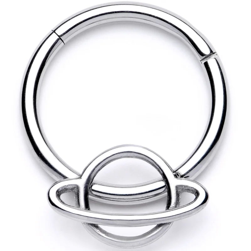 Adjustable Lip Rings for Perfect Fit16 Gauge 3/8 Super Stellar Planet Saturn Hinged Segment Ring