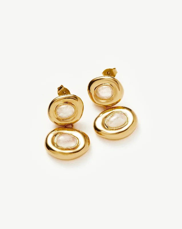 Women's Earrings – Elegant Designs for Every Personality--Molten Doughnut Double Drop Earrings
