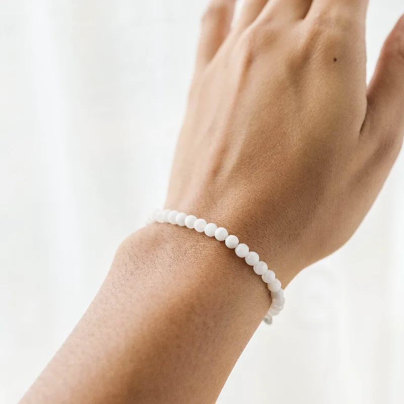 Bangle Sets for Women with Matching Rings-Rainbow Moonstone Energy Bracelet