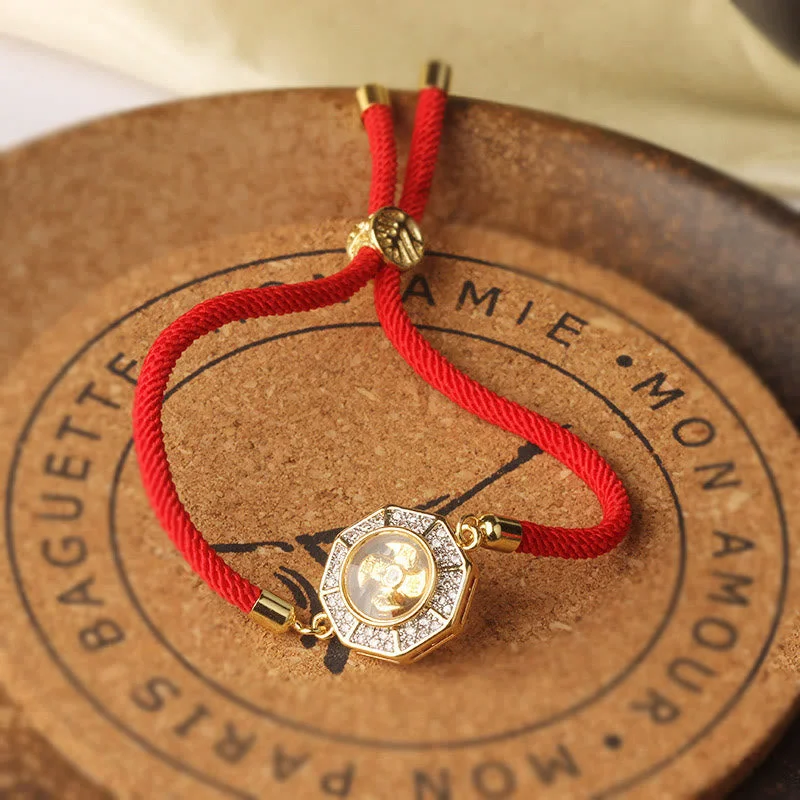 Stylish Gold and Silver Bangles for Women-Buddha Stones Copper Brass Rotatable Windmill Feng Sheng Shui Qi Red String Faith Braided Bracelet Stylish Gold and Silver Bangles for Women-Buddha Stones Copper Brass Rotatable Windmill Feng Sheng Shui Qi Red String Faith Braided Bracelet