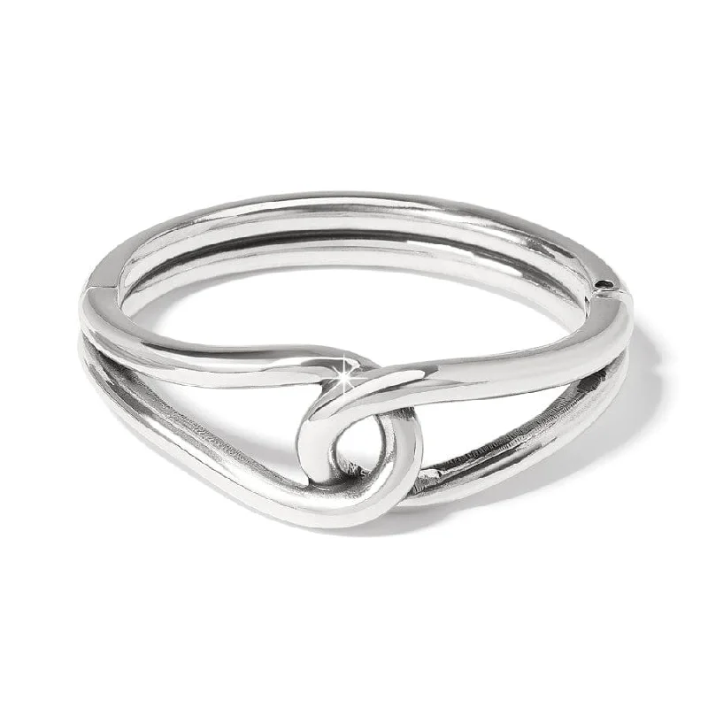 Fashionable Stacked Bangles for Women-Interlok Curve Hinged Bangle