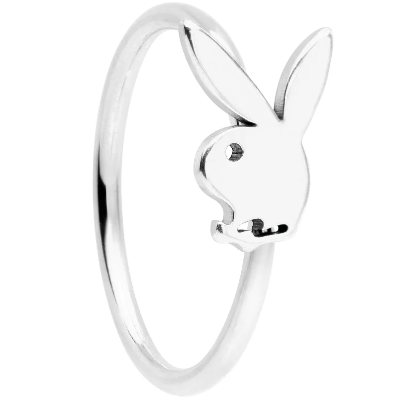 Elegant Nose Rings with Luxurious Look -20 Gauge 5/16 Licensed Playboy Bunny Nose Hoop Elegant Nose Rings with Luxurious Look -20 Gauge 5/16 Licensed Playboy Bunny Nose Hoop