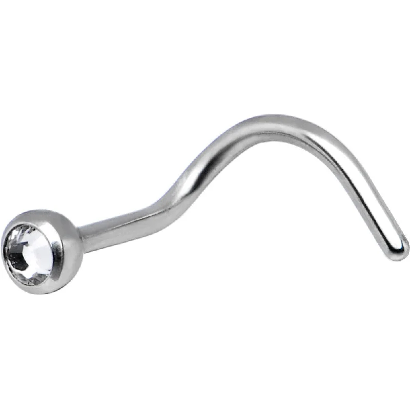 Nose Rings for Long-Lasting Wear -Polished Grade 23 Titanium Crystalline Gem Nose Ring Nose Rings for Long-Lasting Wear -Polished Grade 23 Titanium Crystalline Gem Nose Ring