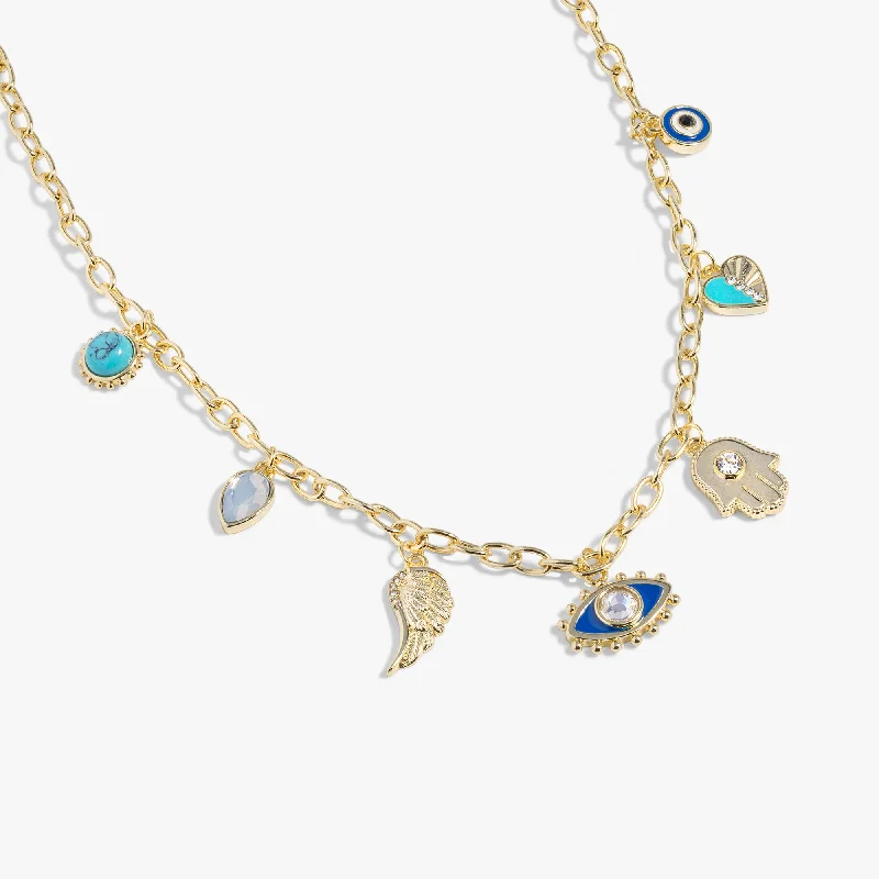 Shop Classic Women's Necklaces & Pendants with a Modern Twist-Divine Protection Charm Necklace Shop Classic Women's Necklaces & Pendants with a Modern Twist-Divine Protection Charm Necklace