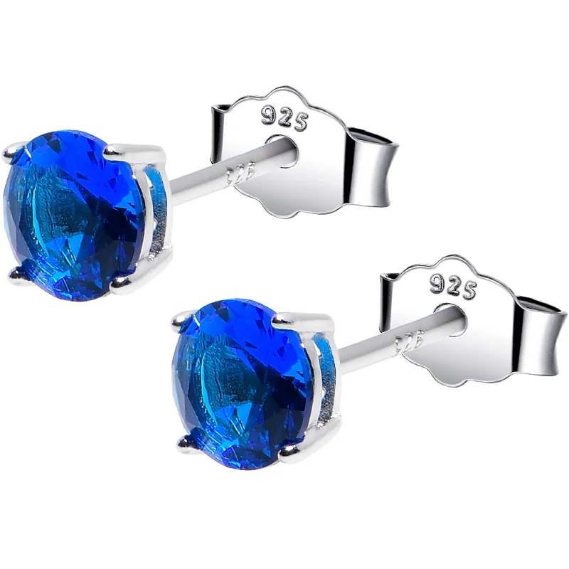 Women's Earrings – Elegant Designs for Every Personality--5mm CZ 925 Sterling Silver September Birthstone Stud Earrings Women's Earrings – Elegant Designs for Every Personality--5mm CZ 925 Sterling Silver September Birthstone Stud Earrings