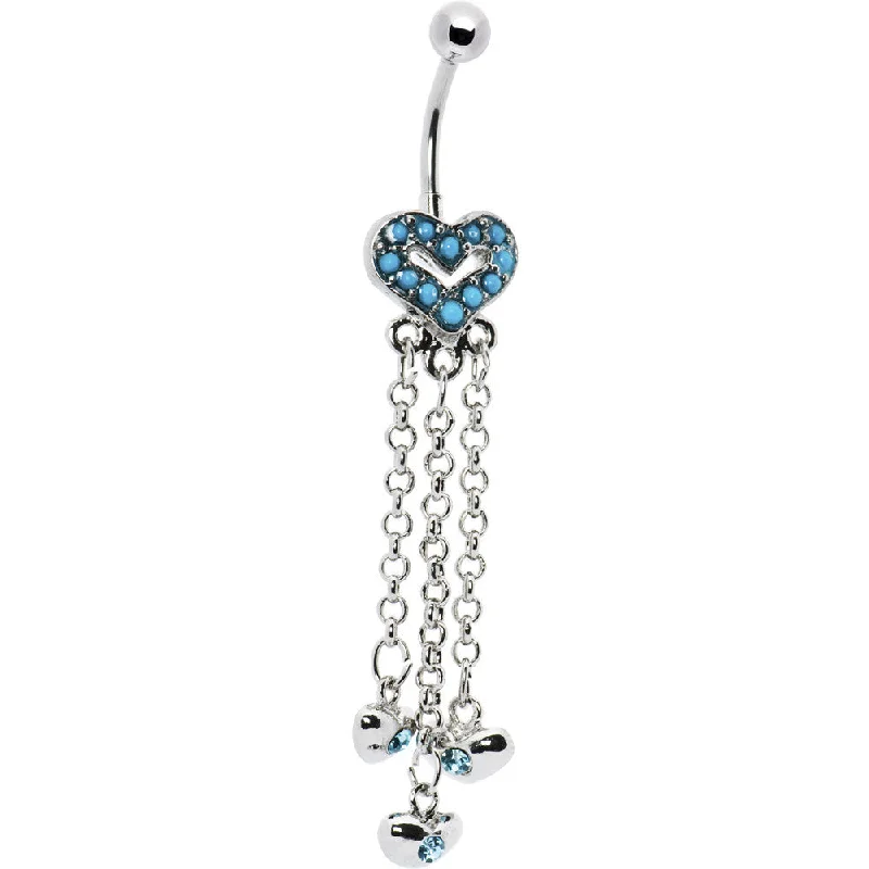 Belly Rings for Edgy and Bold Looks -Southwestern Style 5 Dangling Turquoise Belly Button Ring Belly Rings for Edgy and Bold Looks -Southwestern Style 5 Dangling Turquoise Belly Button Ring