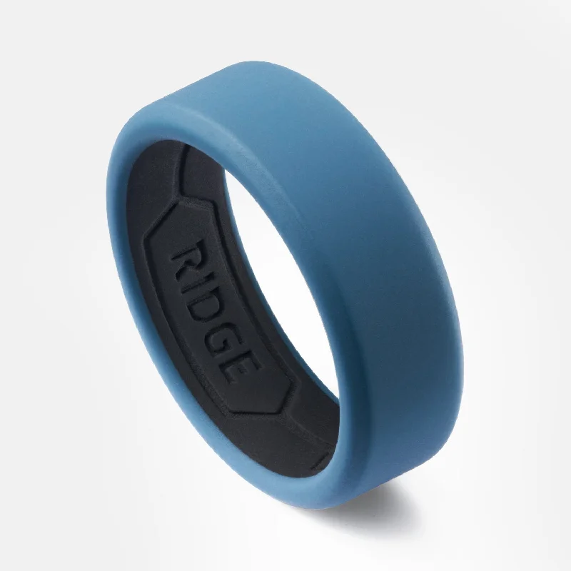 Top Men's Rings – Crafted for Every Style  Ridge 8mm Silicone Ring Set - Alpine Navy