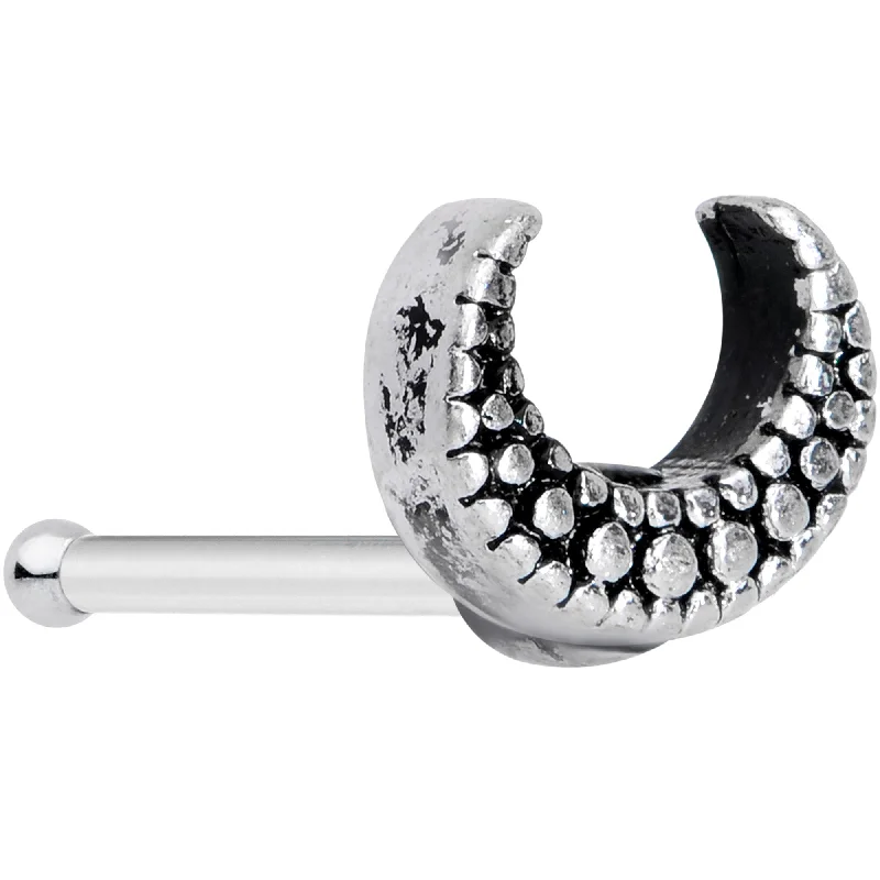 Nose Rings for Bold Fashion Statements -20 Gauge 5/16 Textured Crescent Moon Nose Bone Nose Rings for Bold Fashion Statements -20 Gauge 5/16 Textured Crescent Moon Nose Bone