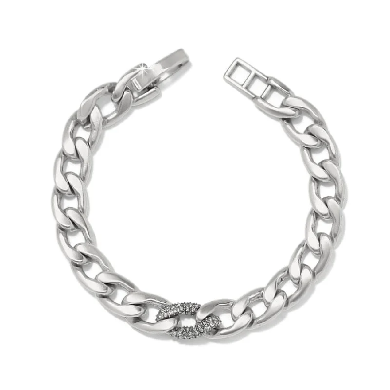Large Crystal Bangles for Women-Cleo Pave Link Bracelet