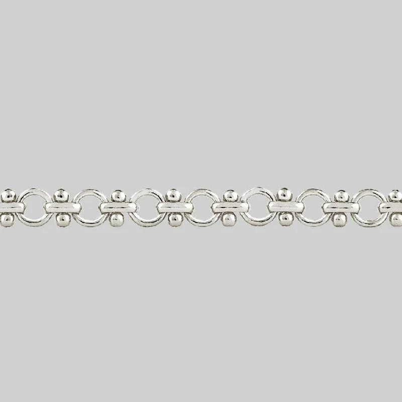 Shop Classic Women's Necklaces & Pendants with a Modern Twist-CELESTINA. Fancy Book Chain Choker - Silver Shop Classic Women's Necklaces & Pendants with a Modern Twist-CELESTINA. Fancy Book Chain Choker - Silver