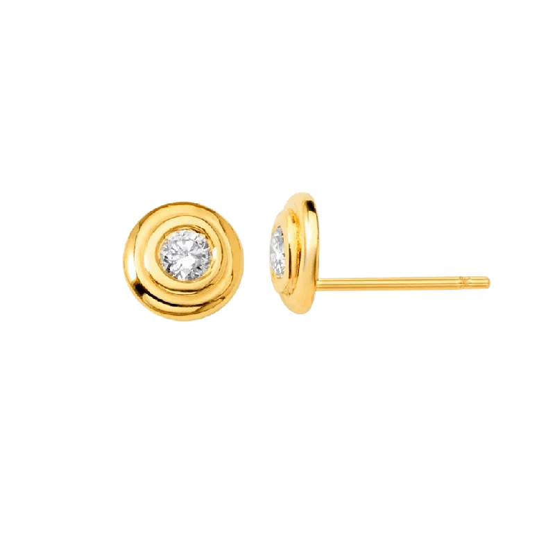Women's Earrings – Elegant Designs for Every Personality--Step Bezel Solitaire Earrings