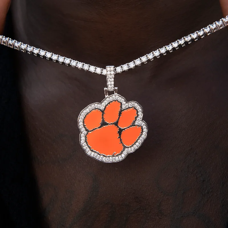 Exclusive Men's Necklaces & Pendants for the Modern Gentleman-Clemson Tigers Official NCAA Logo Pendant Exclusive Men's Necklaces & Pendants for the Modern Gentleman-Clemson Tigers Official NCAA Logo Pendant