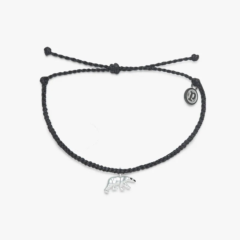 Women's Bangles with Opal Stones-Polar Bear Charm Bracelet