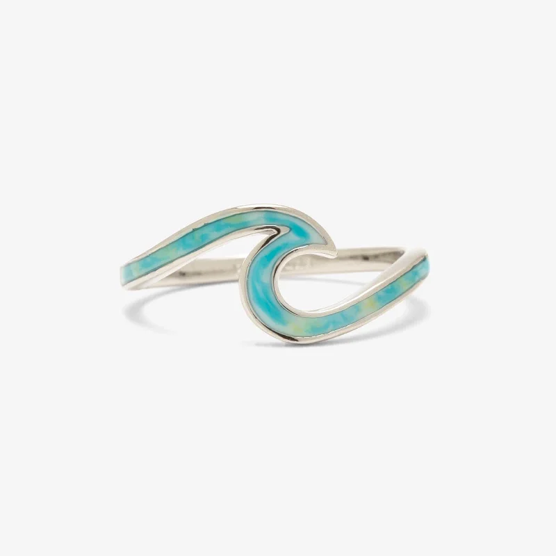 Chic Women's Rings for Fashion-Forward Looks-Tie-Dye Wave Ring