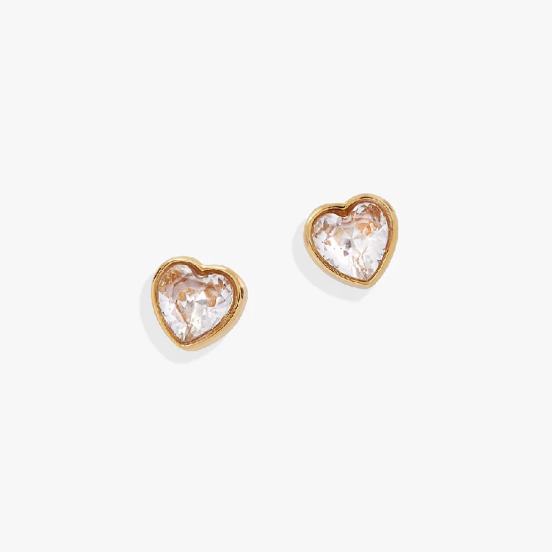 Women's Earrings – Elegant Designs for Every Personality--Crystal Heart Mini Stud Earrings