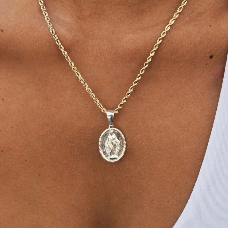 Shop Classic Women's  Necklaces & Pendants with a Modern Twist-Micro Lady of Guadalupe Pendant