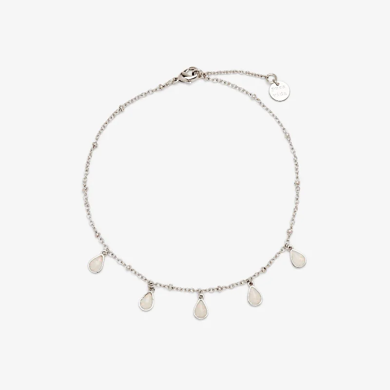 Classic Anklets for Understated Elegance-Teardrop Charm Anklet
