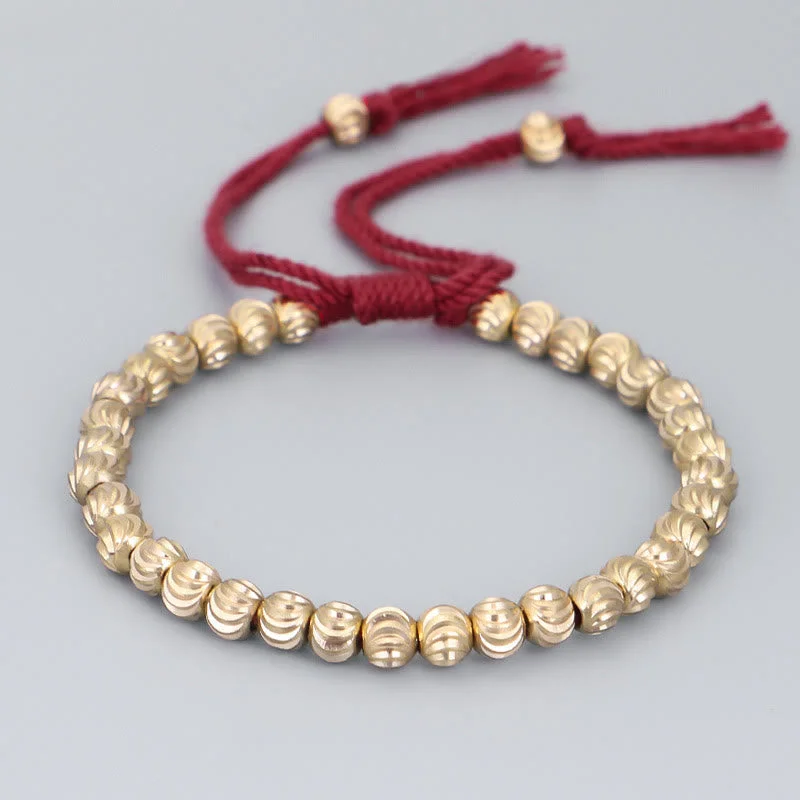 Durable Bracelets for Men-Buddha Stones Tibetan Handmade Copper Bead Luck String Bracelet Durable Bracelets for Men-Buddha Stones Tibetan Handmade Copper Bead Luck String Bracelet