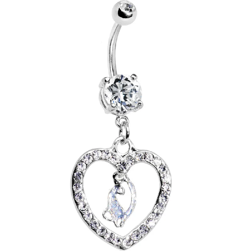 Designer Belly Rings for Unique Style -Crystalline Gem Kitty Cat Love Heart Belly Ring Designer Belly Rings for Unique Style -Crystalline Gem Kitty Cat Love Heart Belly Ring